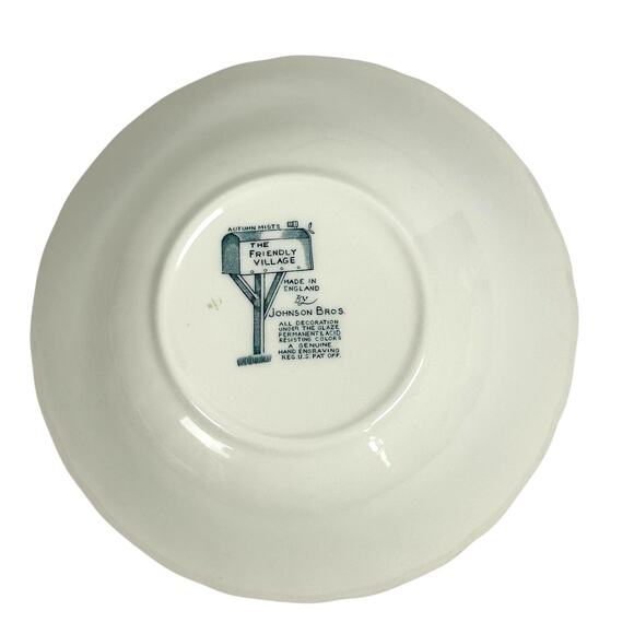 Johnson Bros Friendly Village England Vintage Autumn Mist 8.5" Serving Bowl - Picture 5 of 6